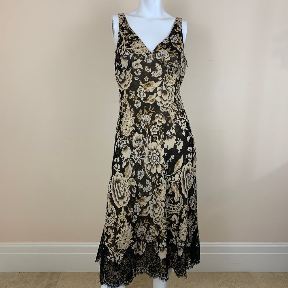 Carmen Marc Valvo Sleeveless Midi Dress